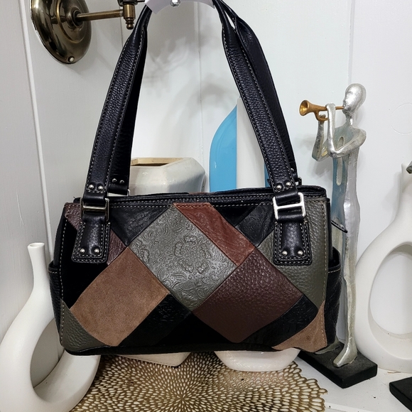 NWOT FOSSIL PATCHWORK BAG - Picture 12 of 15